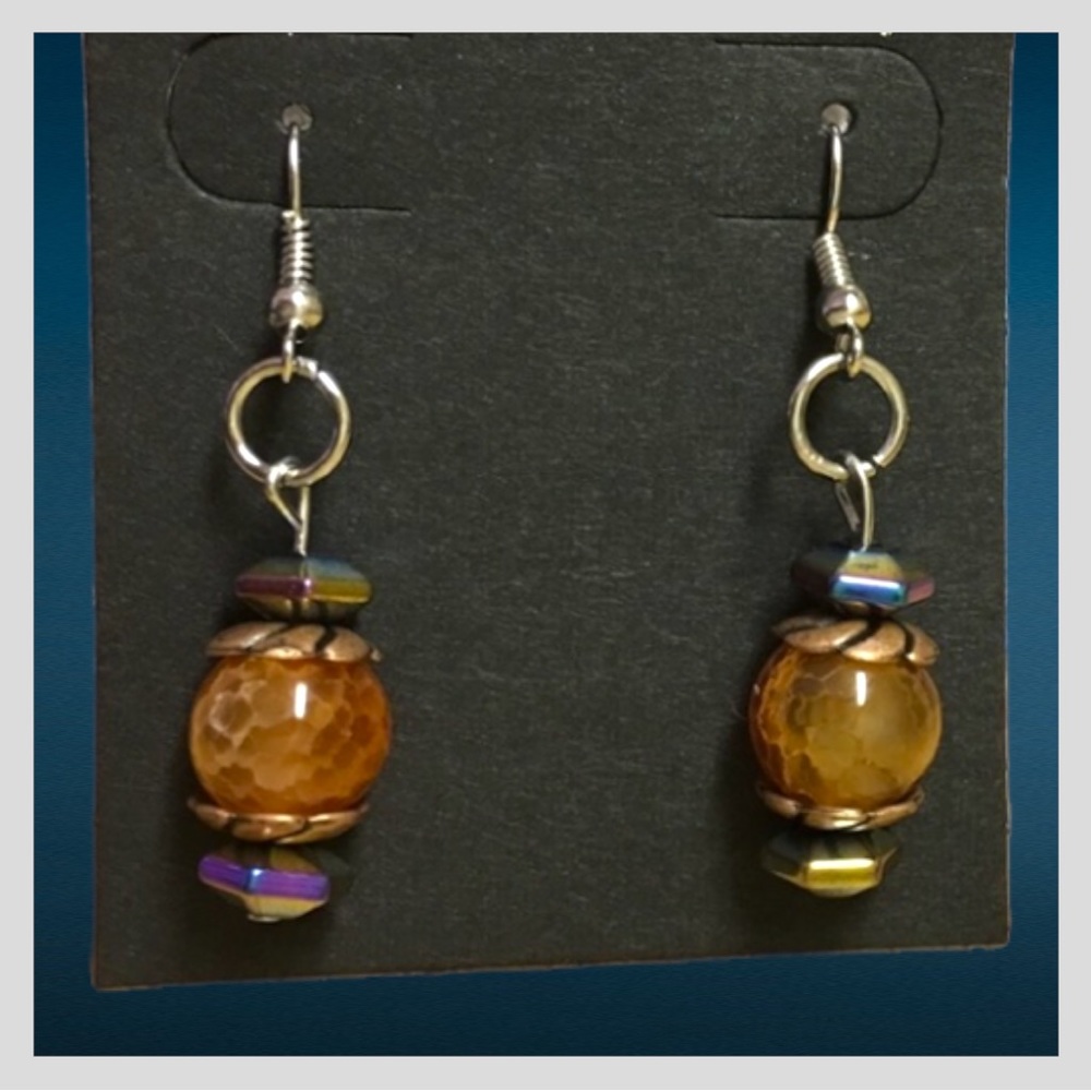 Fall Handmade Fish Hook Earrings